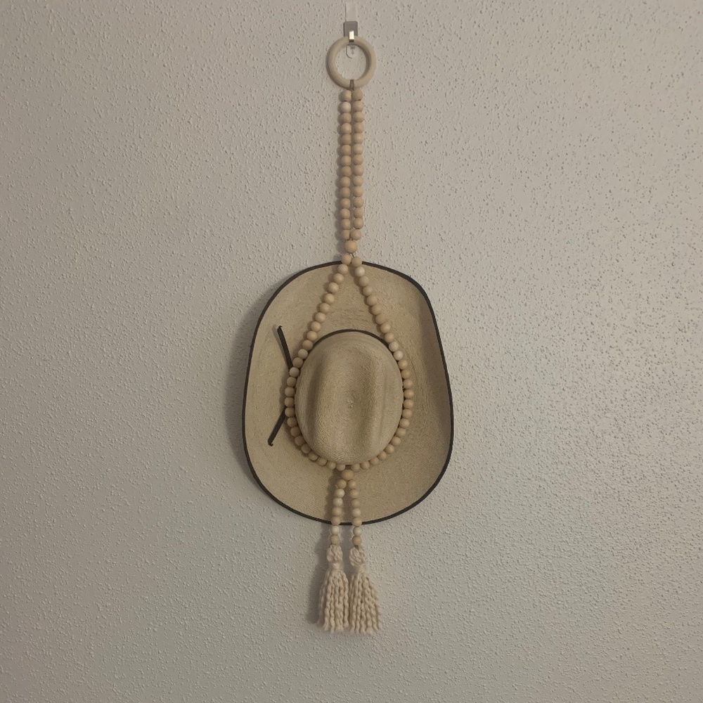 Beaded hat hanger